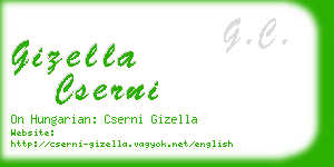 gizella cserni business card